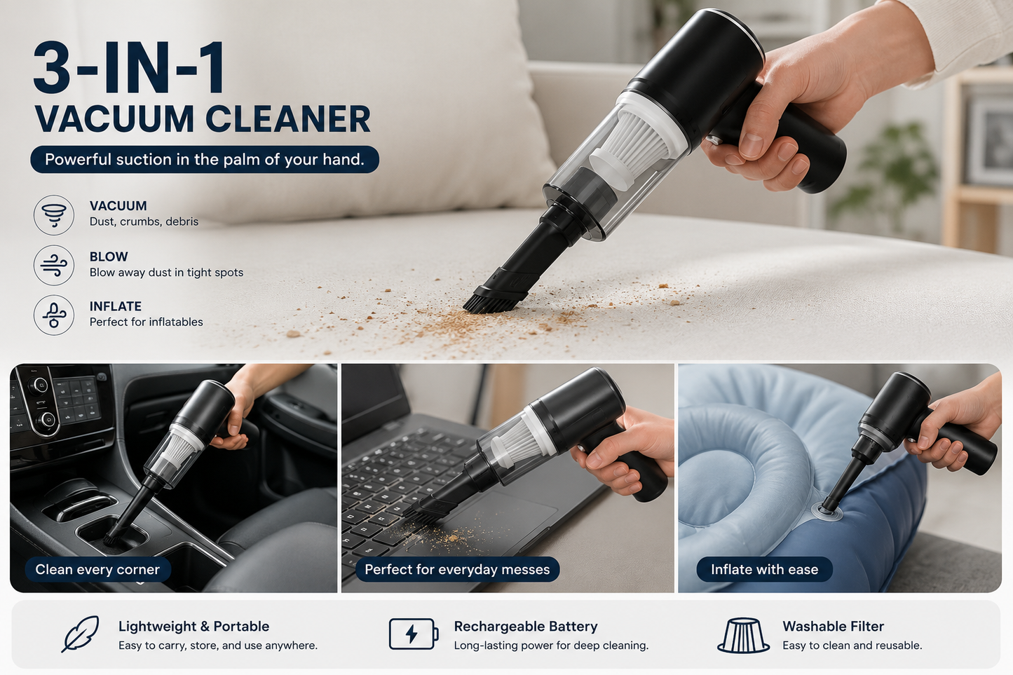 Kelva™ Portable Vacuum Pro